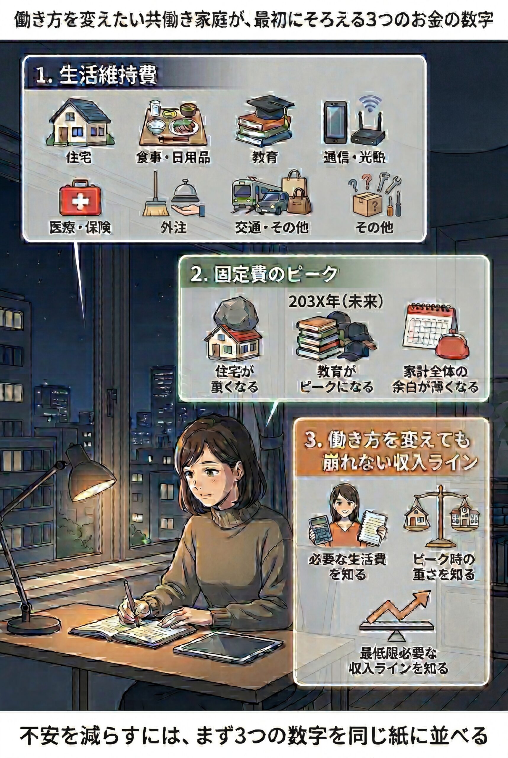 最初にそろえる3つのお金の数字